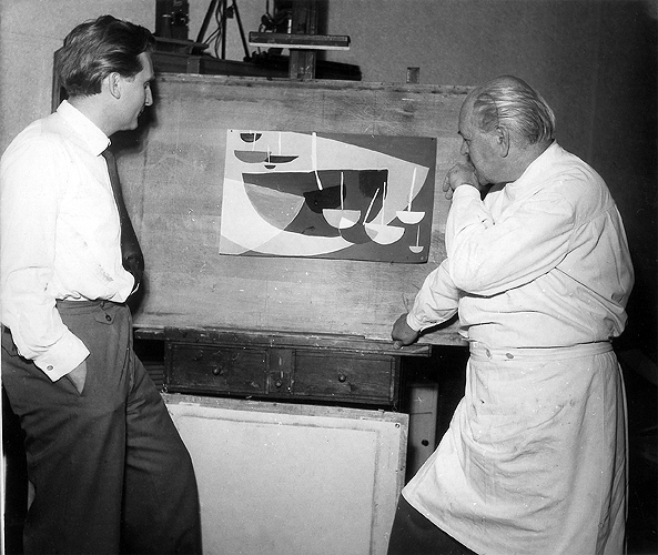 Herbert Oestreich mit Rolf Cavael, 1954